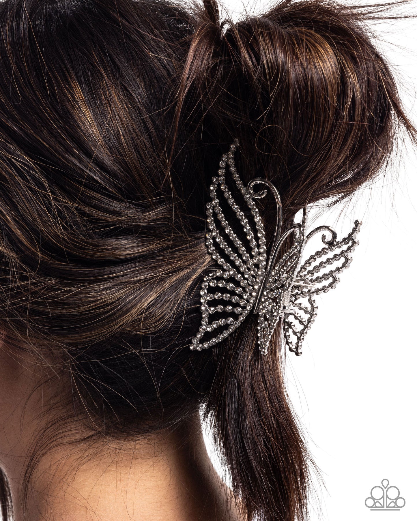 Floating Fanfare - White Hair Clip