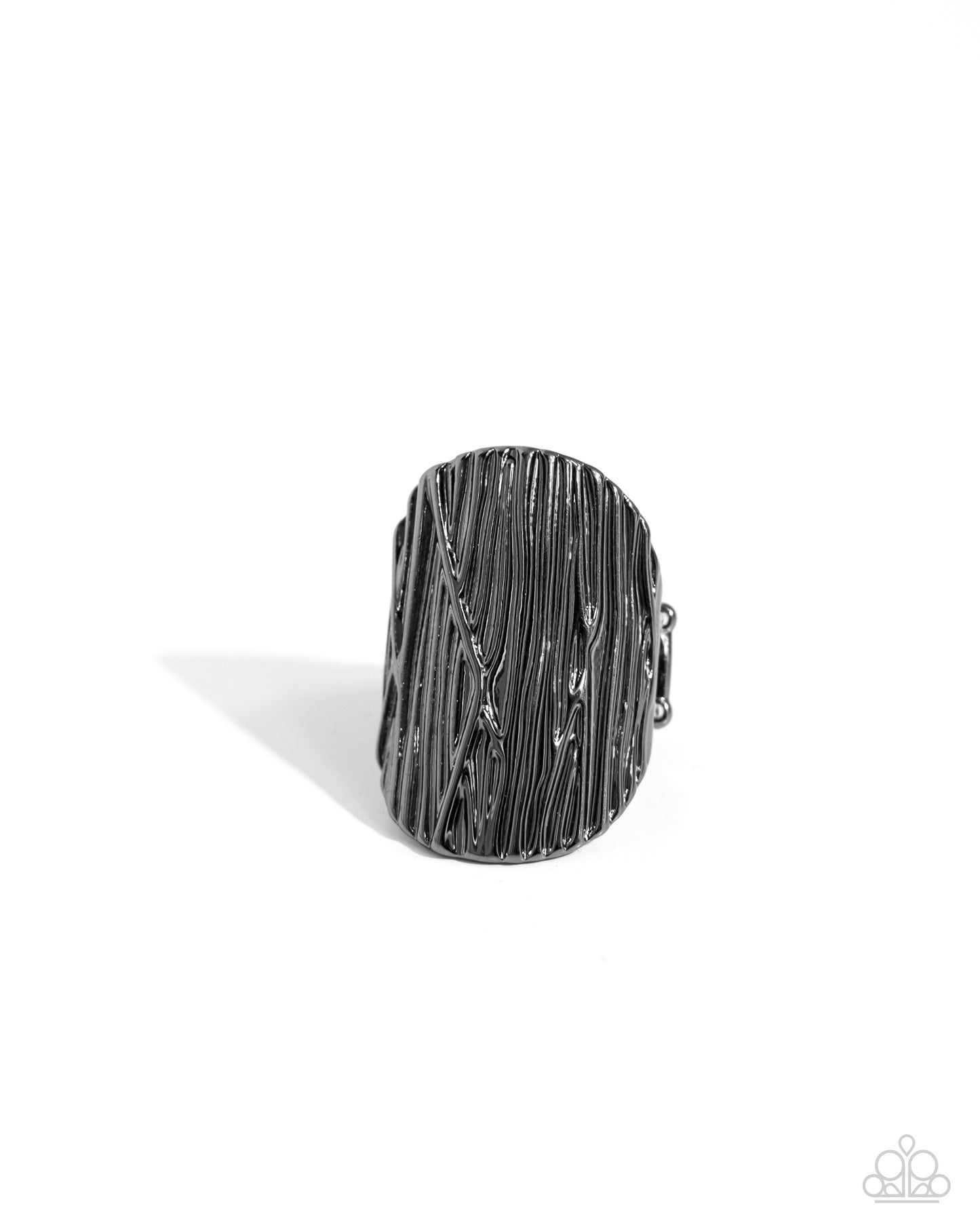 Thrilling Timber - Black - Paparazzi Ring