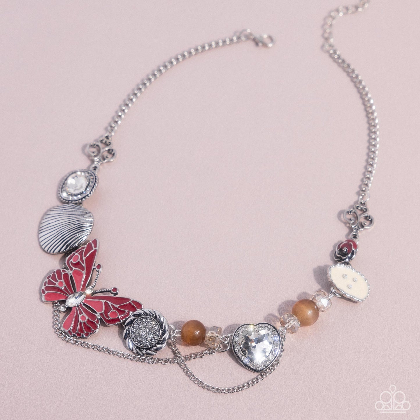 Whimsical Whisper - Red - Paparazzi Necklace