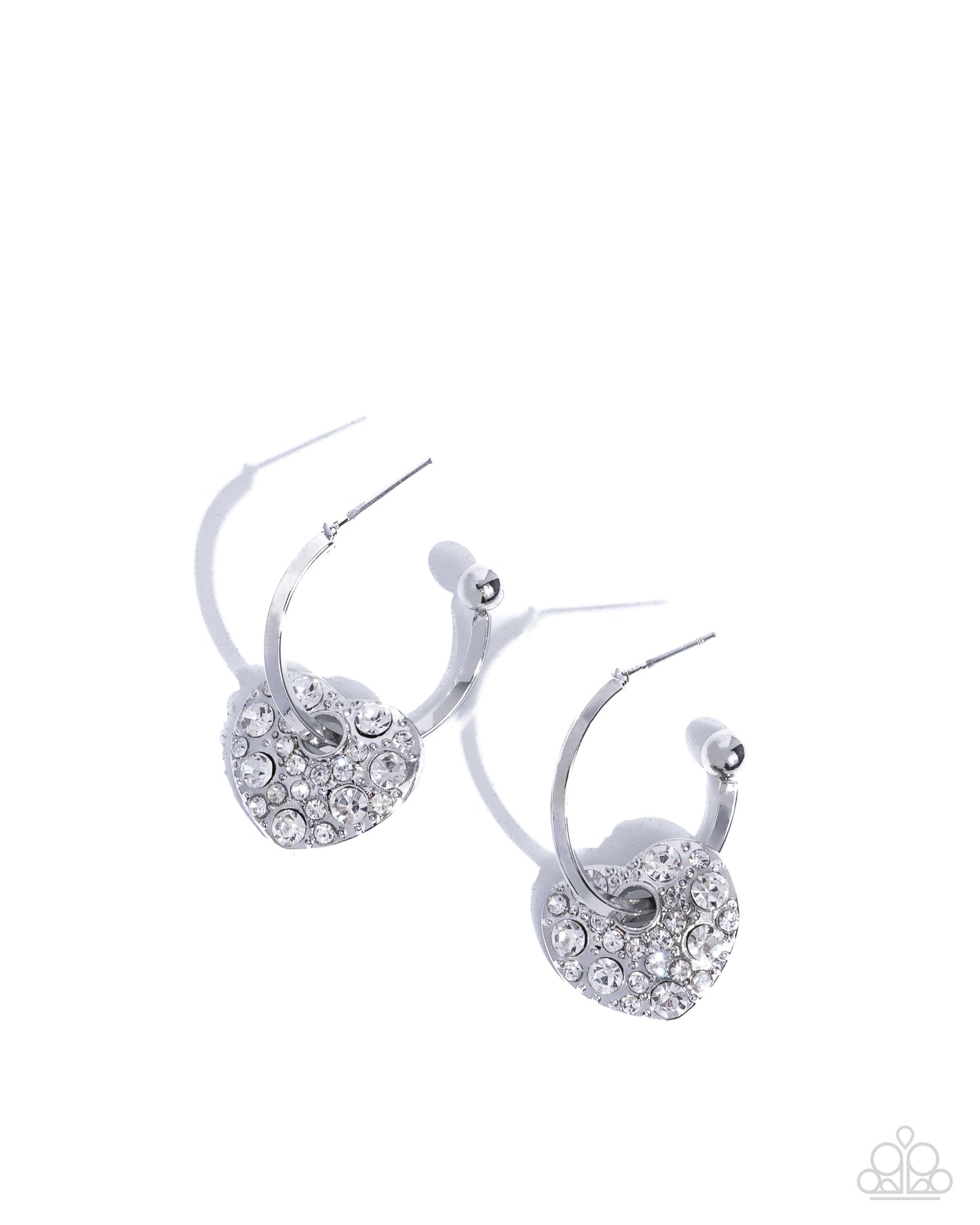 Valentines Valor - White - Paparazzi Earrings