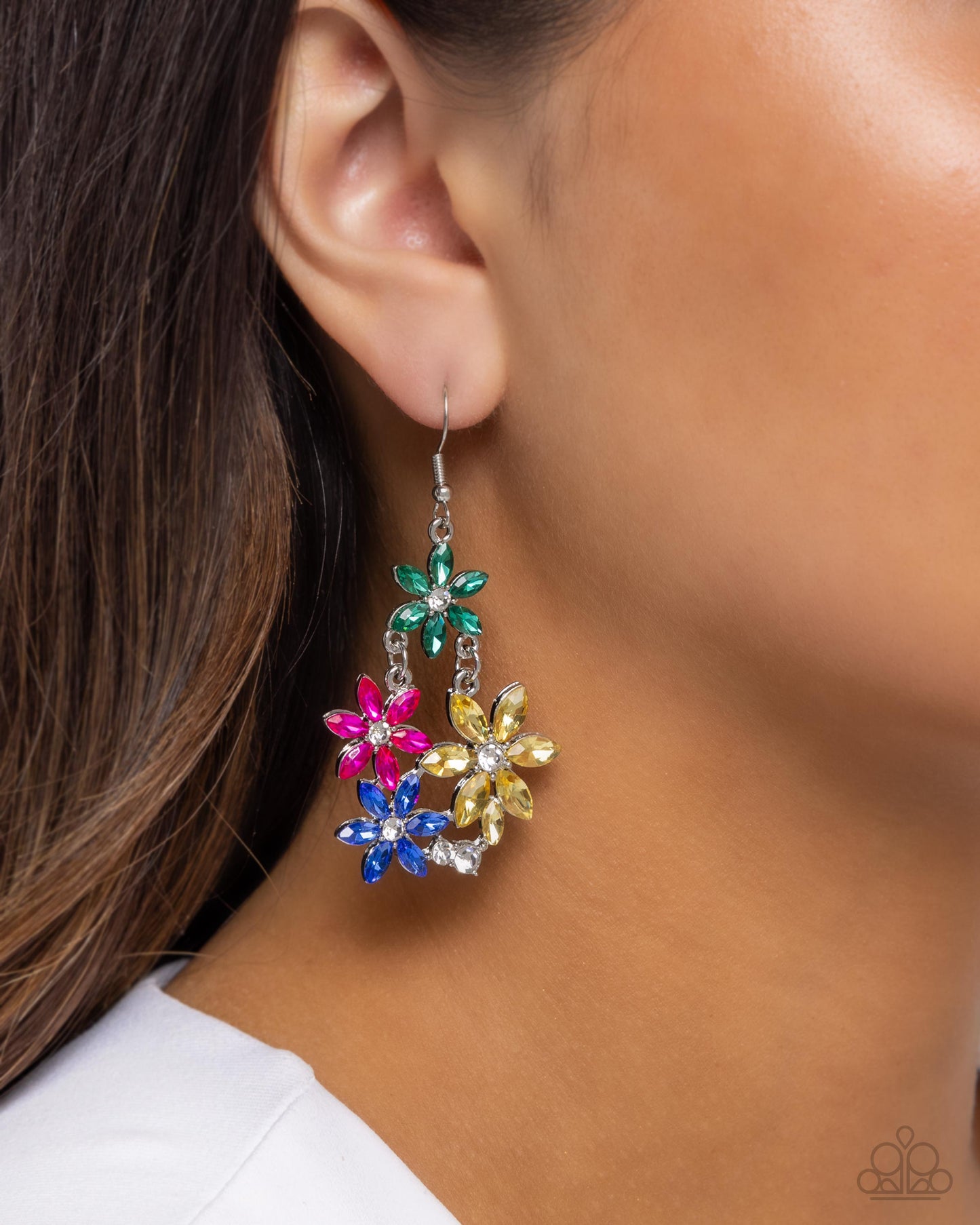 Floral Founder - Multi - Paparazzi Earrings