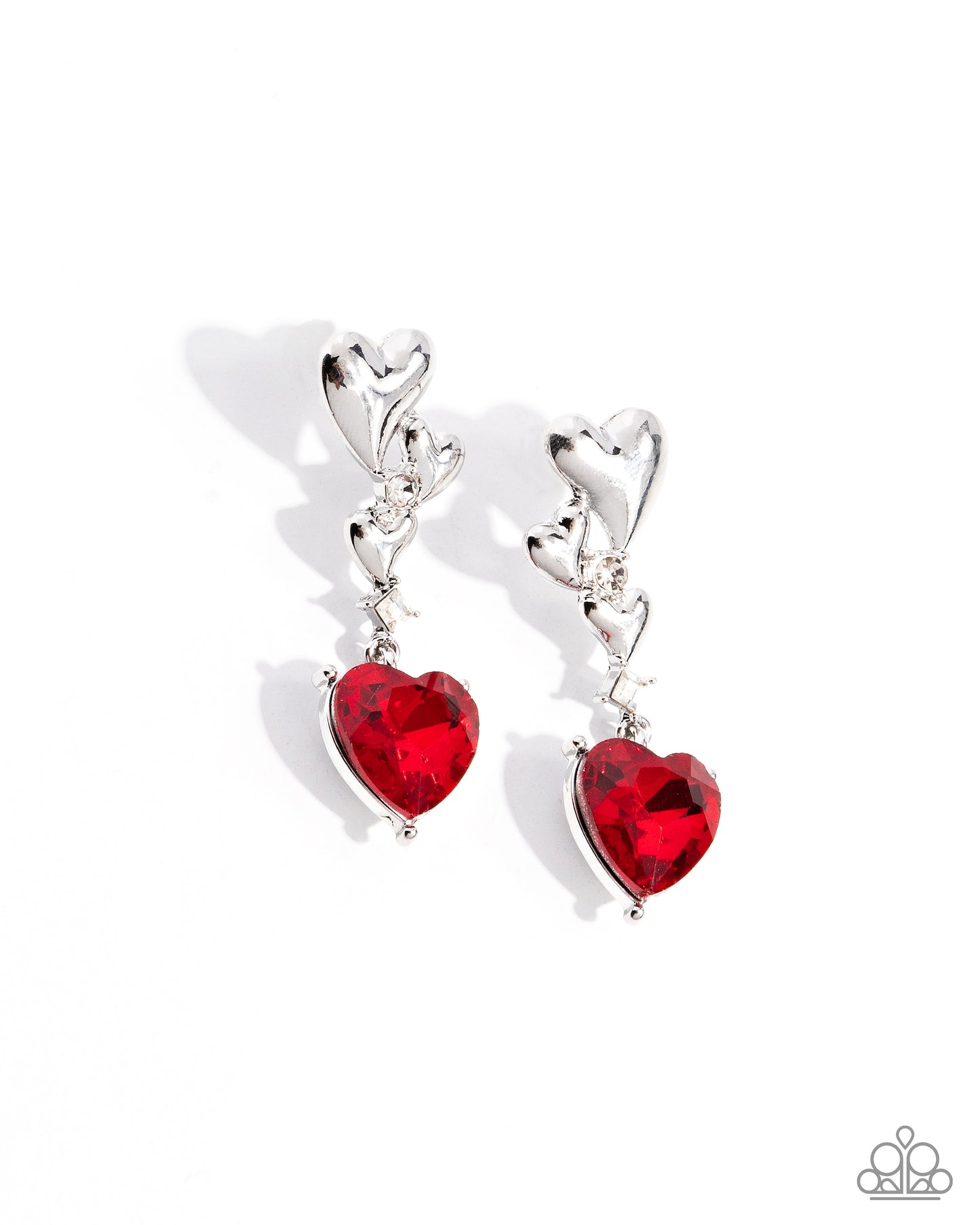 Valentines Vaudeville - Red - Paparazzi Earrings