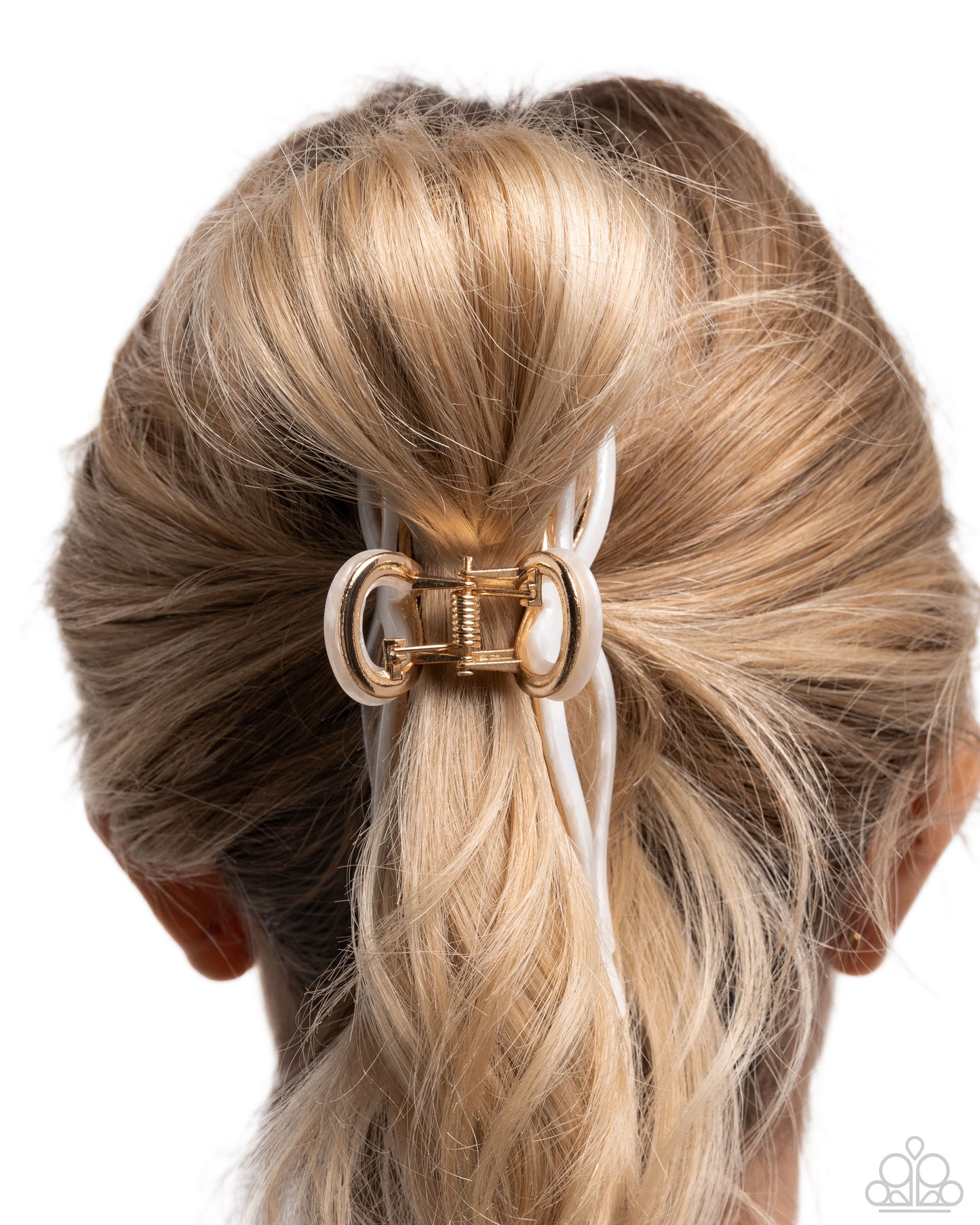 Coquette Clip - White - Paparazzi Hair Clip