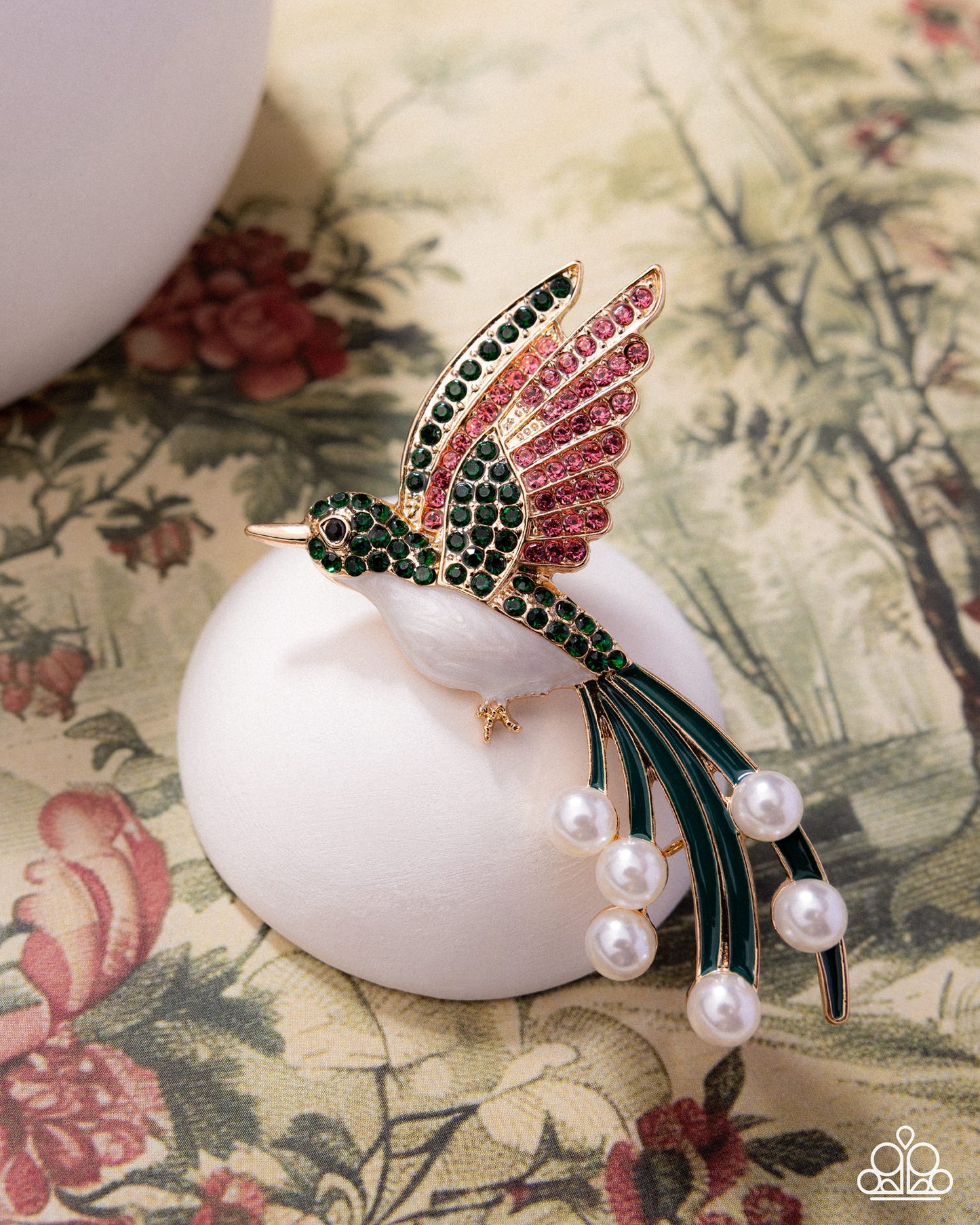 Hummingbird Homage - Green - Paparazzi Brooch