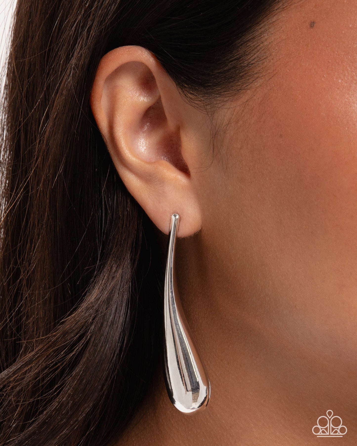 Coming Soon - Elongated Effort - Silver - Paparazzi Earrings