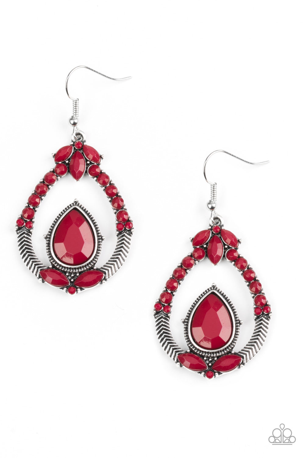 Vogue Voyager - Red Earrings Fish Hook Earrings