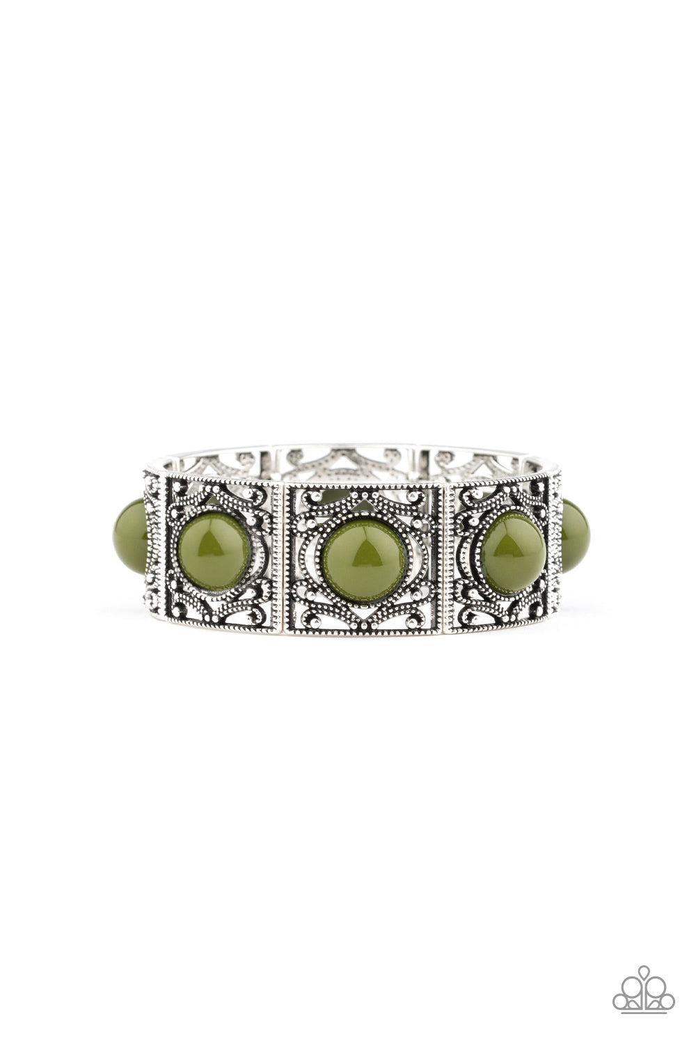 Victorian Dream - Green Stretch Bracelet