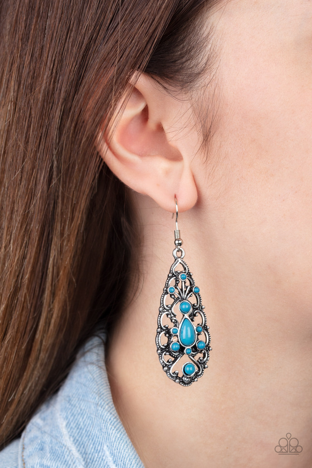Fantastically Fanciful - Blue - Paparazzi Earrings