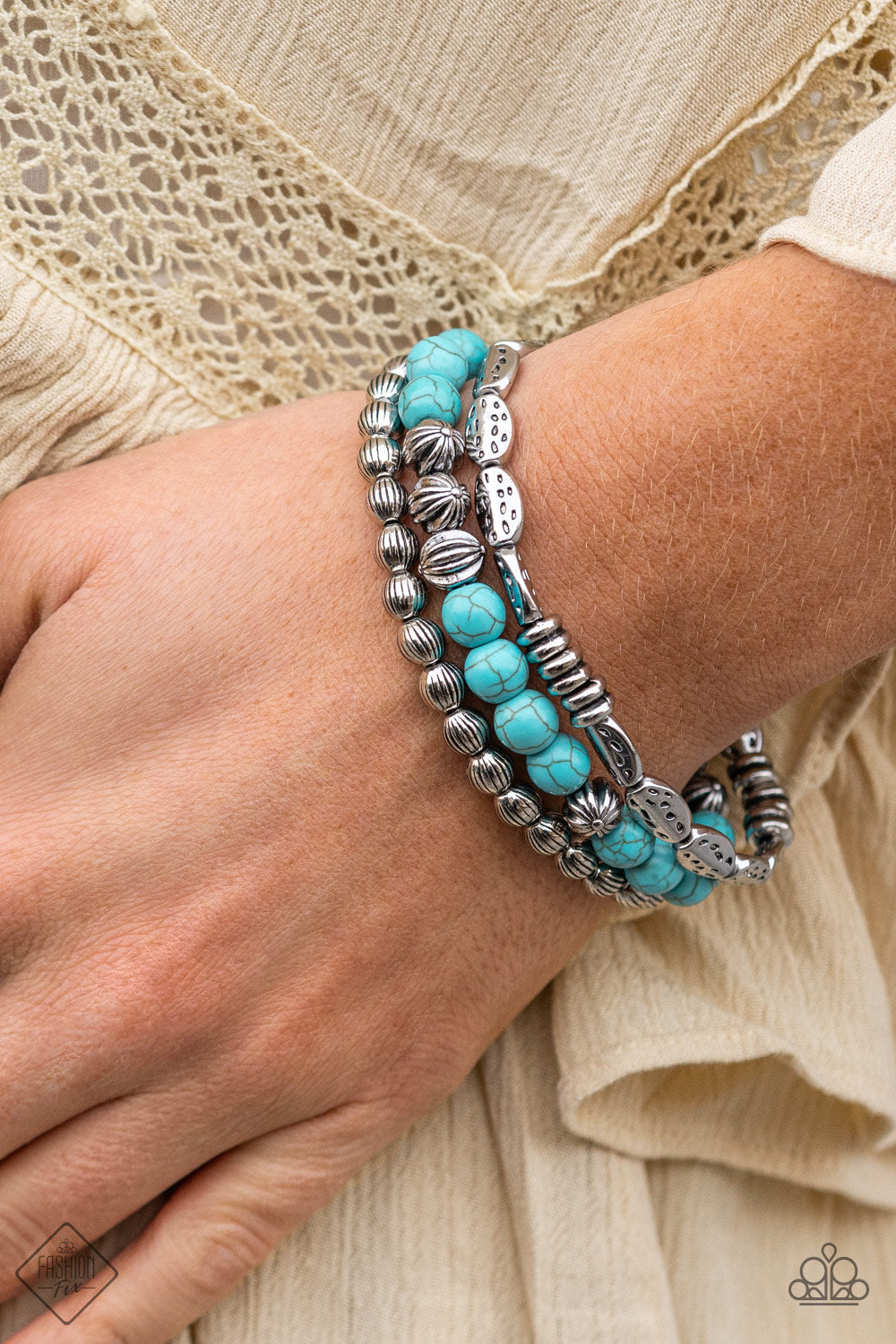 Trail Mix Mecca - Blue - Paparazzi Bracelet