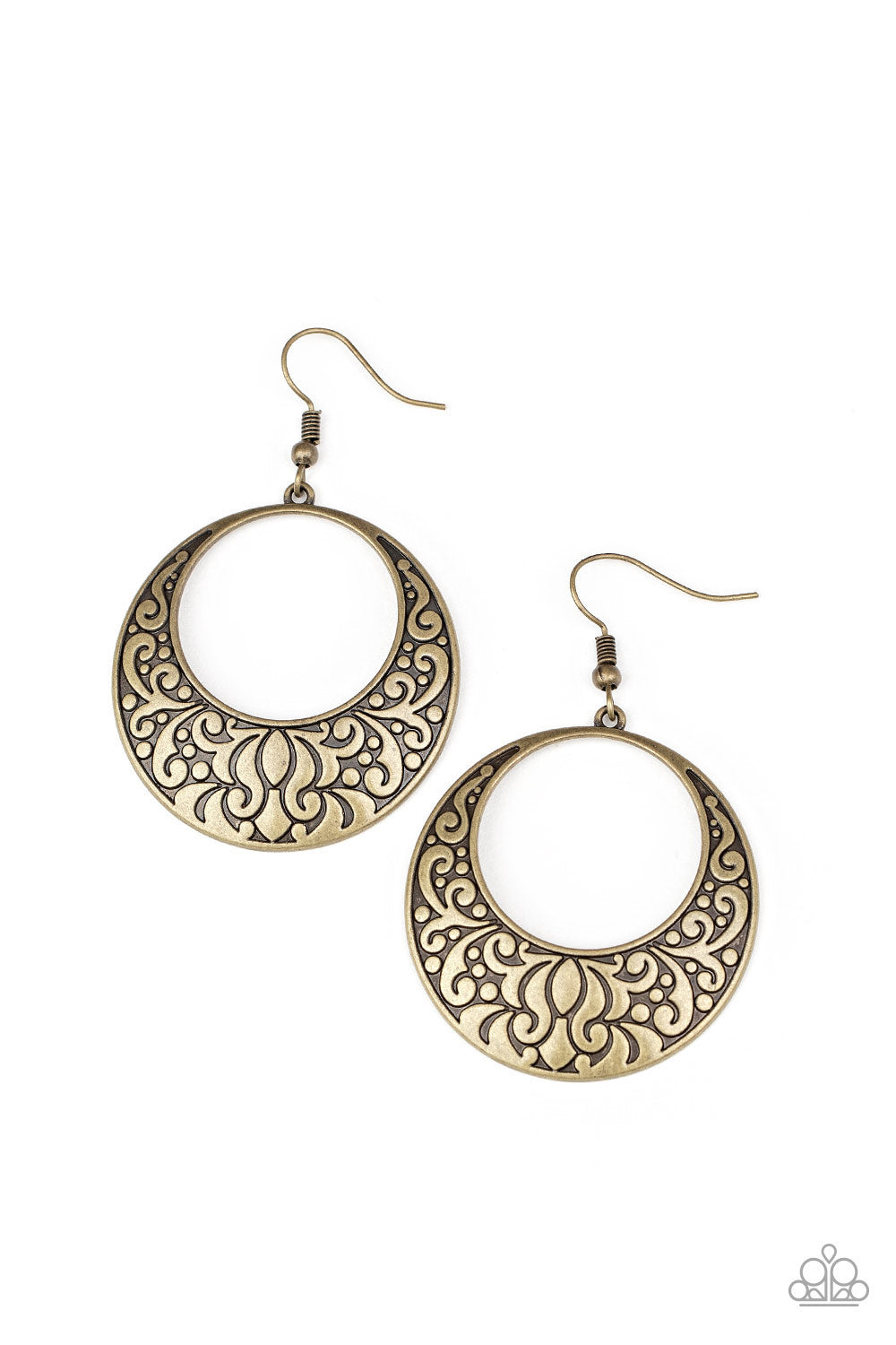 Secret Groves - Brass - Paparazzi Earrings