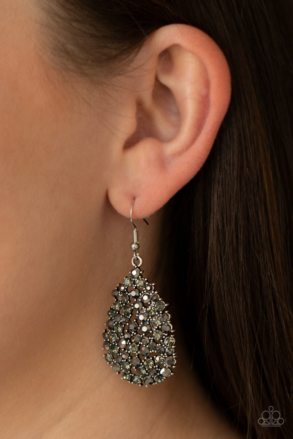 Daydreamy Dazzle - Silver - Paparazzi Earrings