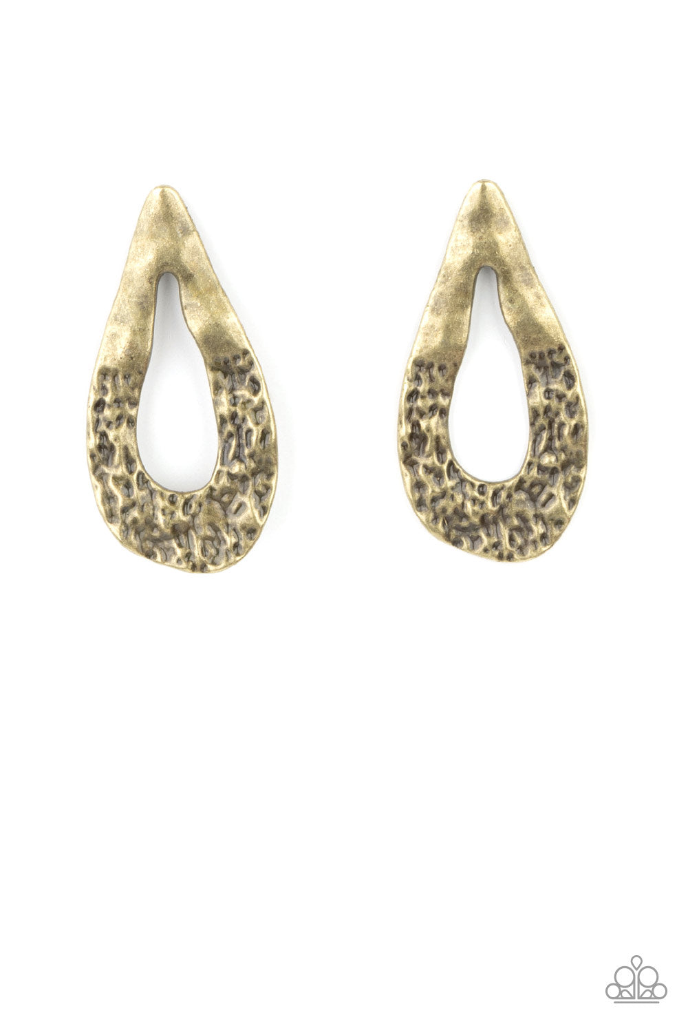 Industrial Antiquity - Brass - Paparazzi Earrings