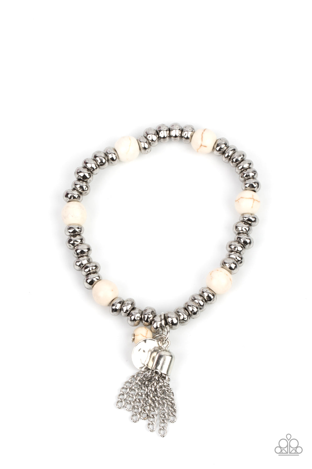 Whimsically Wanderlust - White - Paparazzi Bracelet
