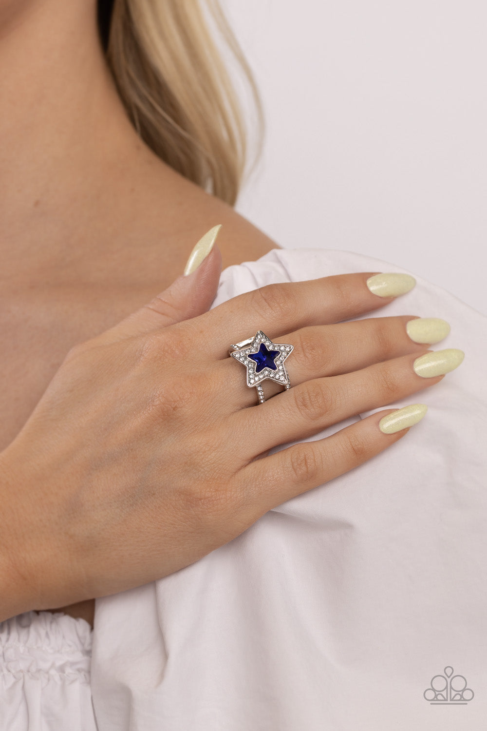 One Nation Under Sparkle - Blue - Paparazzi Ring