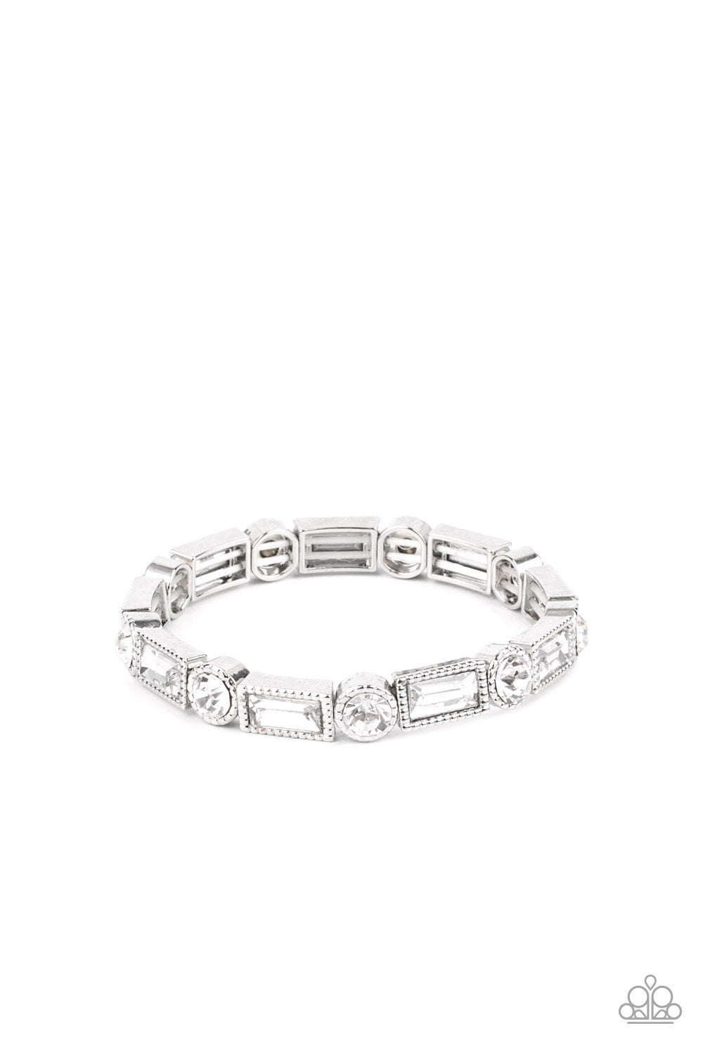 Classic Couture - White - Paparazzi Bracelet