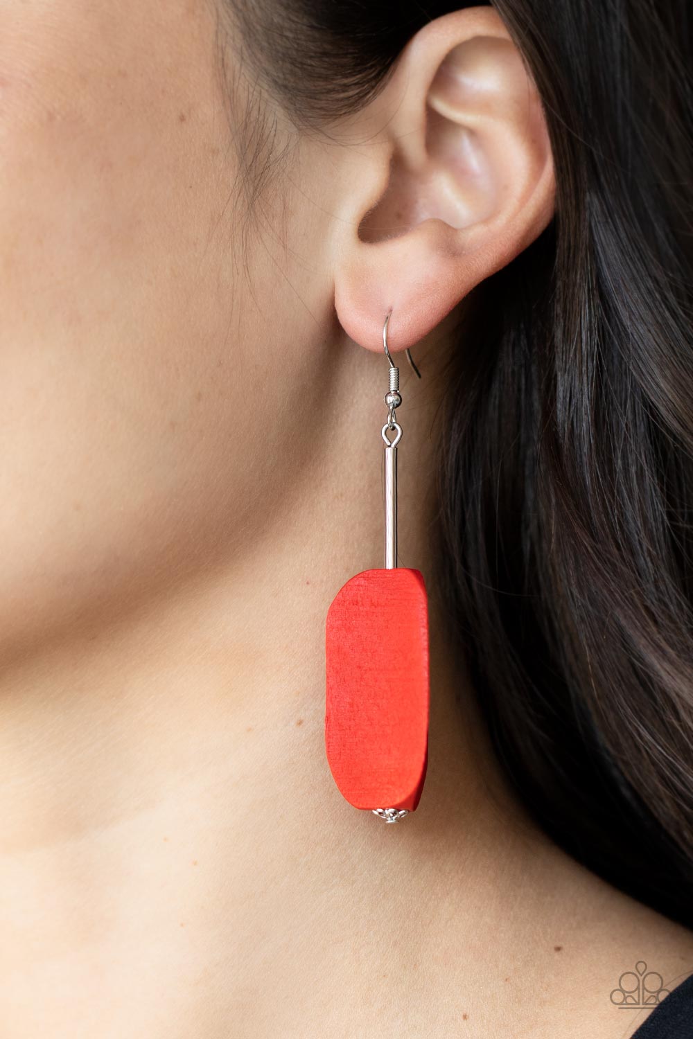 Tamarack Trail - Red - Paparazzi Earrings