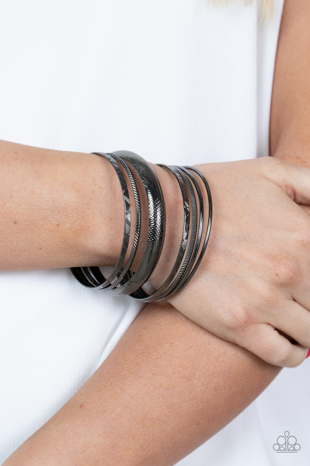 Stackable Stunner - Black - Paparazzi Bracelets