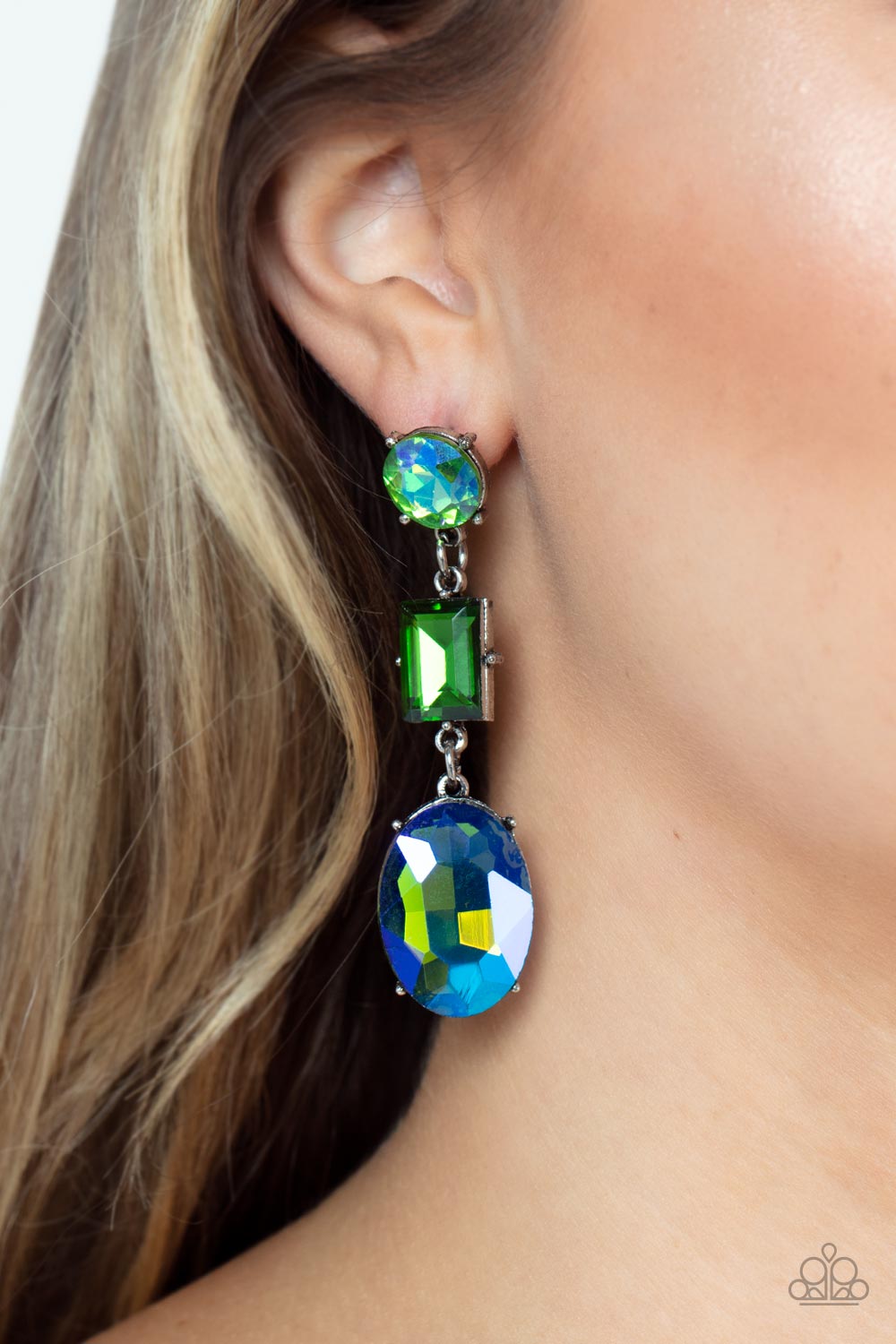 Extra Envious - Green - Paparazzi Earrings