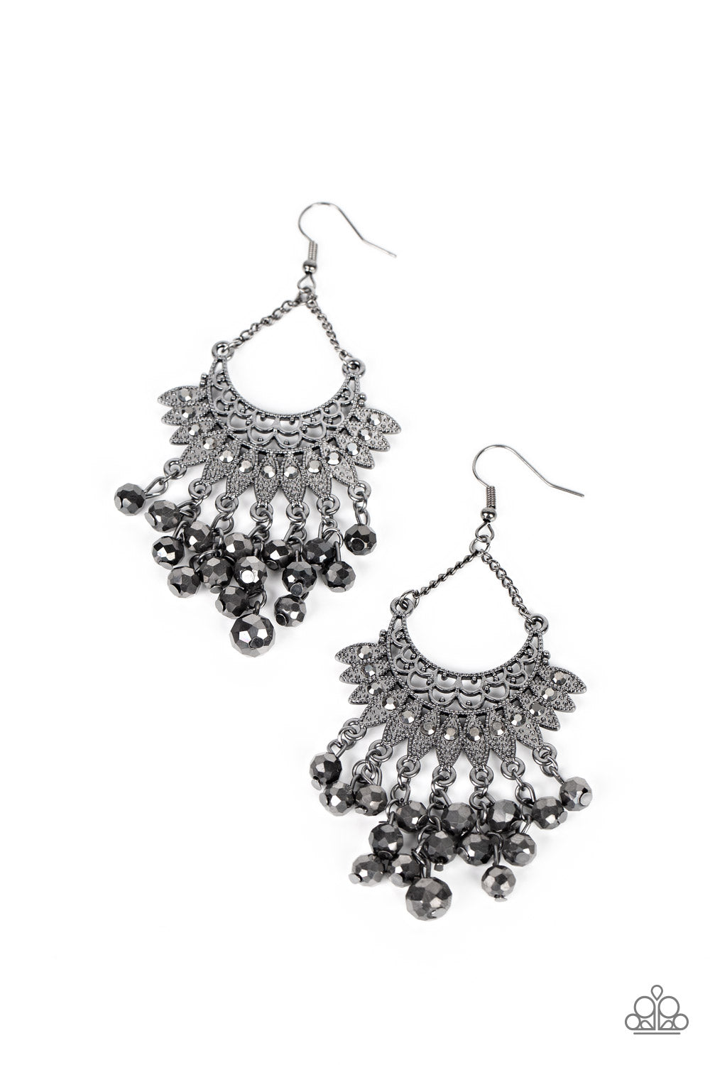 Chromatic Cascade - Black - Paparazzi Earrings