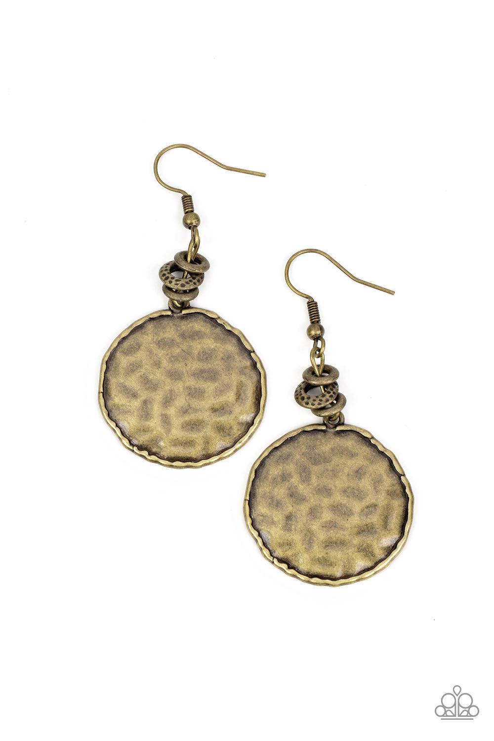 Prehistoric Perfection - Brass - Paparazzi Earrings