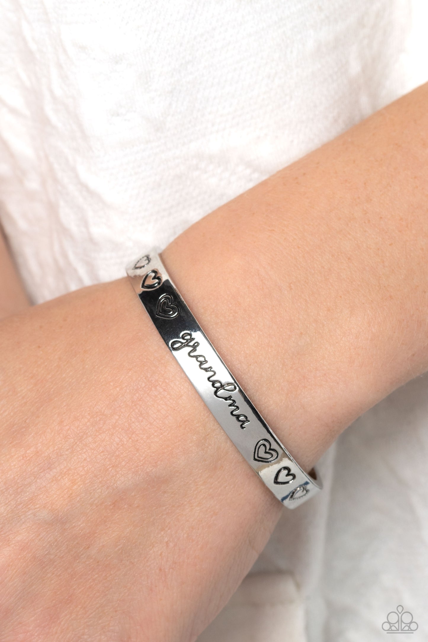 A Grandmothers Love - Silver - Paparazzi Cuff Bracelet