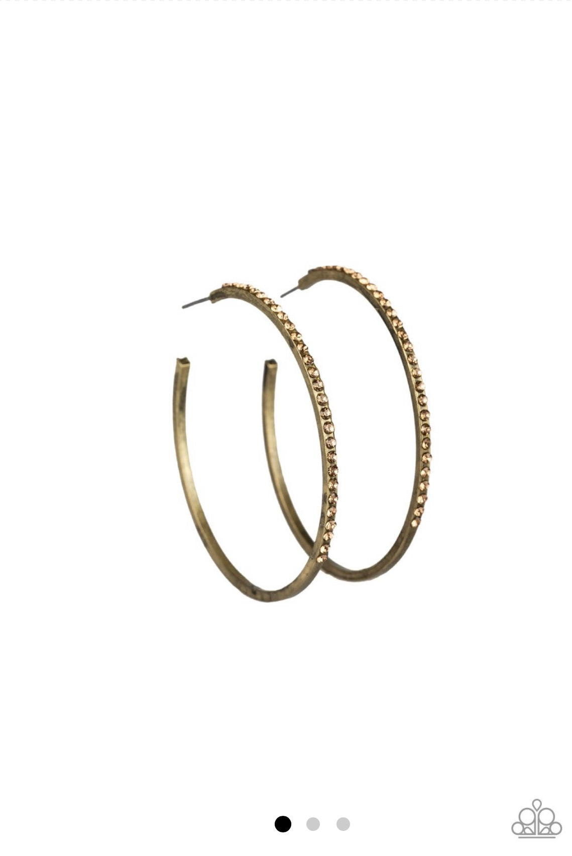 Trending Twinkle Brass - Paparazzi Earrings