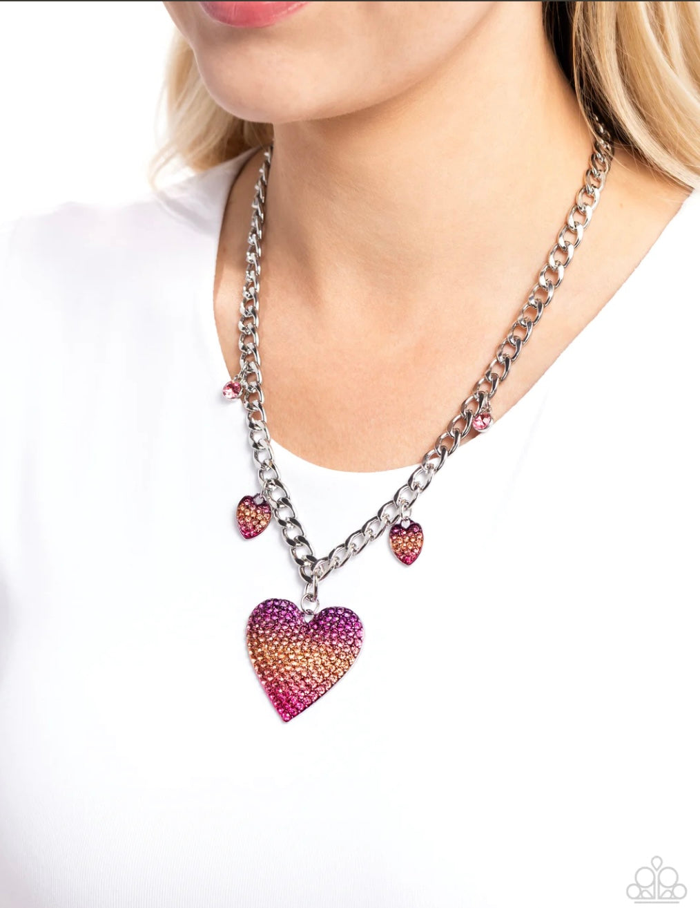 For the Most HEART - Pink - Paparazzi Necklace