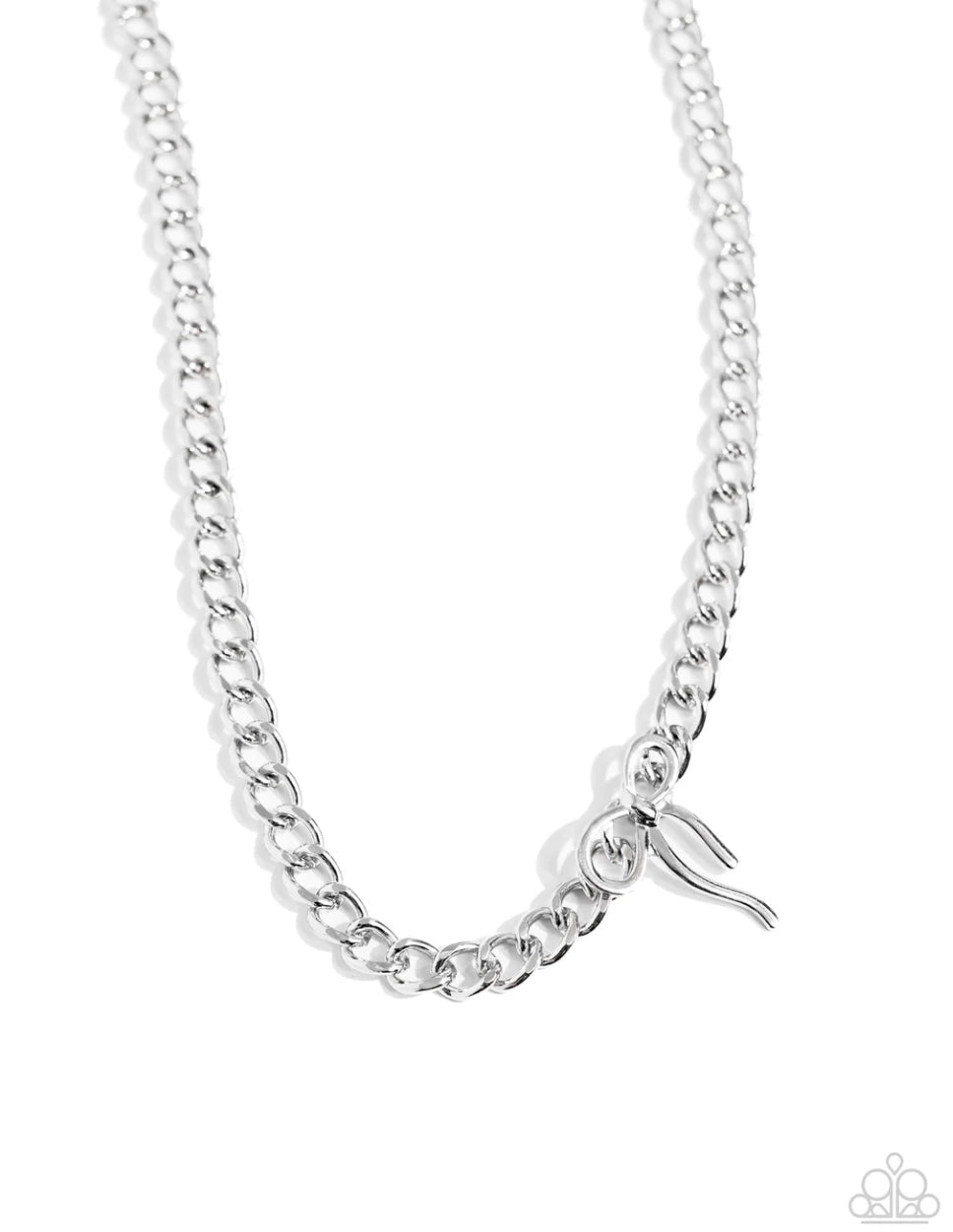 Leading Loops - Silver - Paparazzi Necklace