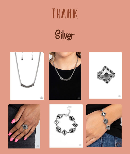 Swing Dance Dream Silver Necklace, Decade of Dazzle Silver Bracelet and Transformational Twinkle Silver Ring
