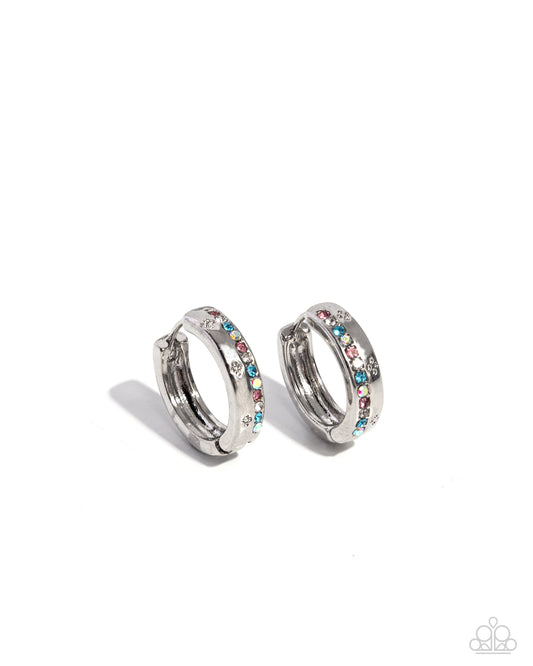 Perceptive Polish - Multi - Paparazzi Mini Hoop Earrings