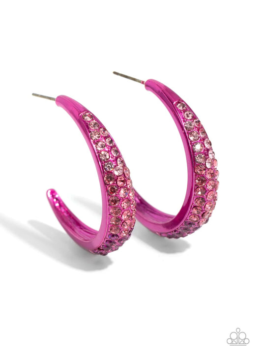 Obsessed with Ombré Pink Hoop Earrings