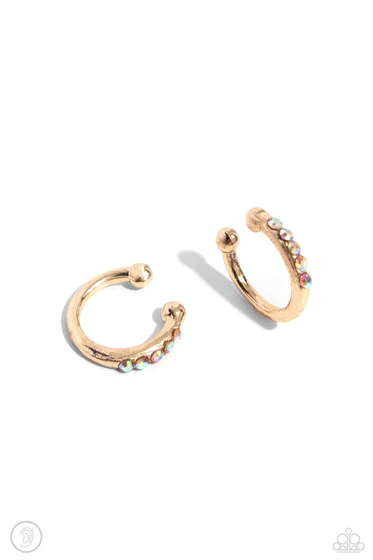 Charming Cuff - Gold - Paparazzi Ear Cuffs