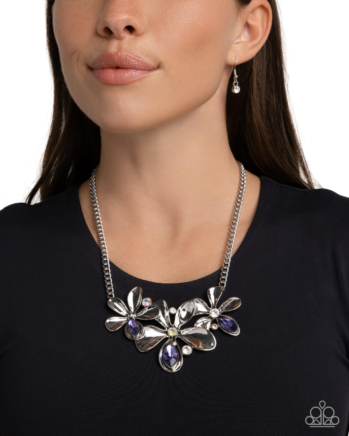 Twirling Triad - Purple - Paparazzi Necklace