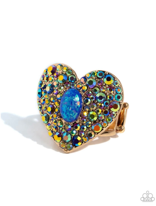 Bejeweled Beau - Multi Blue - Paparazzi Ring