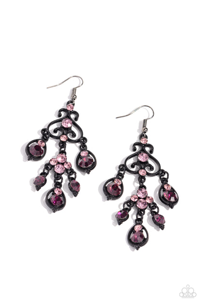 Regal Renovation - Purple - Paparazzi Earrings