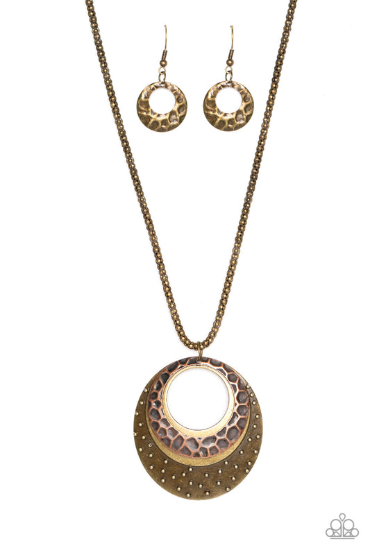 Texture Trio - Multi - Paparazzi Necklace
