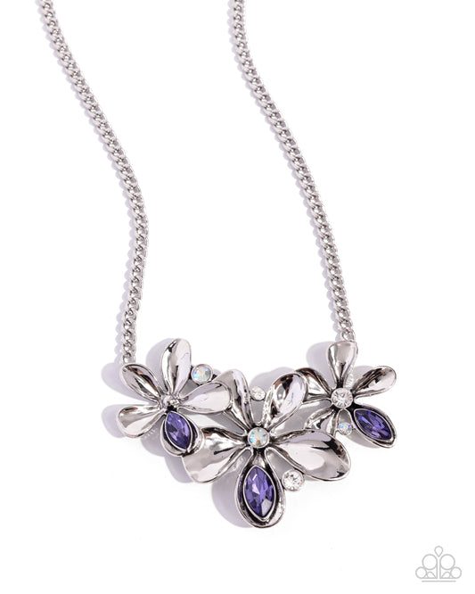 Twirling Triad - Purple - Paparazzi Necklace