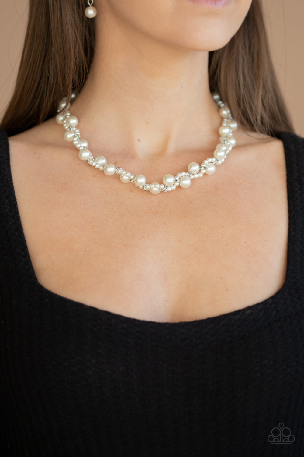 Uptown Opulence White Necklace and Utmost Uptown - White Set