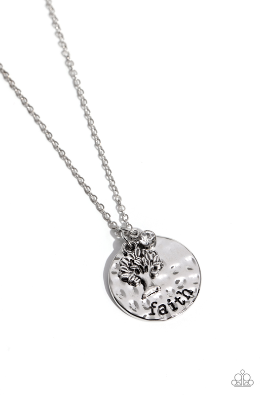 Flourishing Faith - White - Paparazzi Necklace