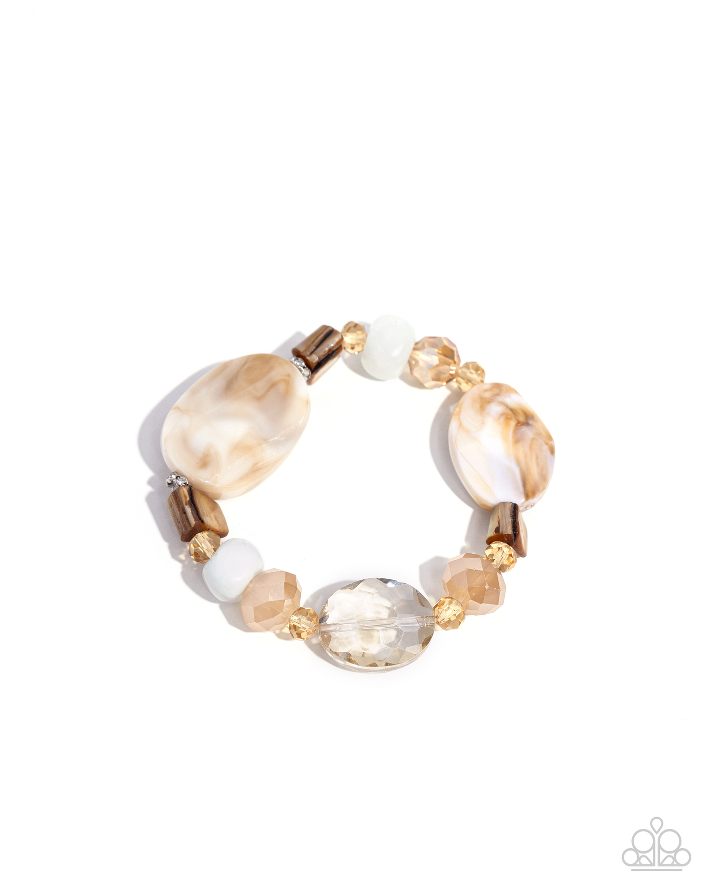 Apartment Abstract - Brown Necklace and Apartment Accent - Brown Bracelet Set