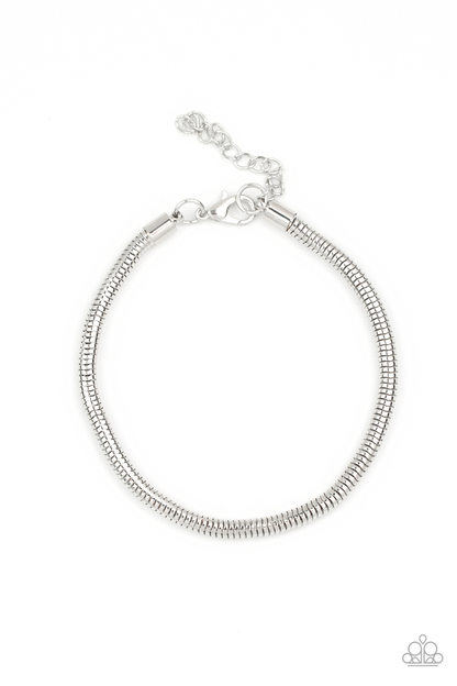 Victory Lap - Silver - Paparazzi Necklace and Winning Silver Paparazzi Bracelet