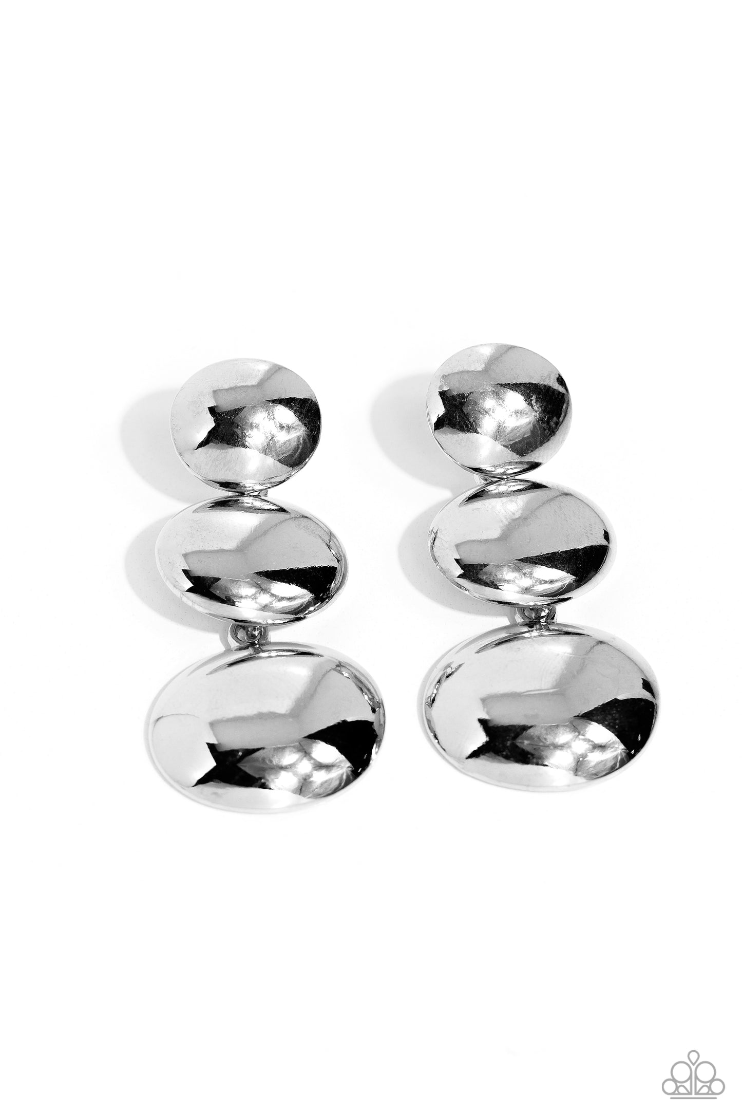 Futuristic Fantasy - Silver - Paparazzi Earrings