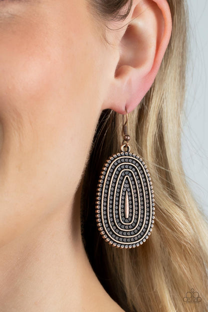Desert Climate - Copper - Paparazzi Earrings