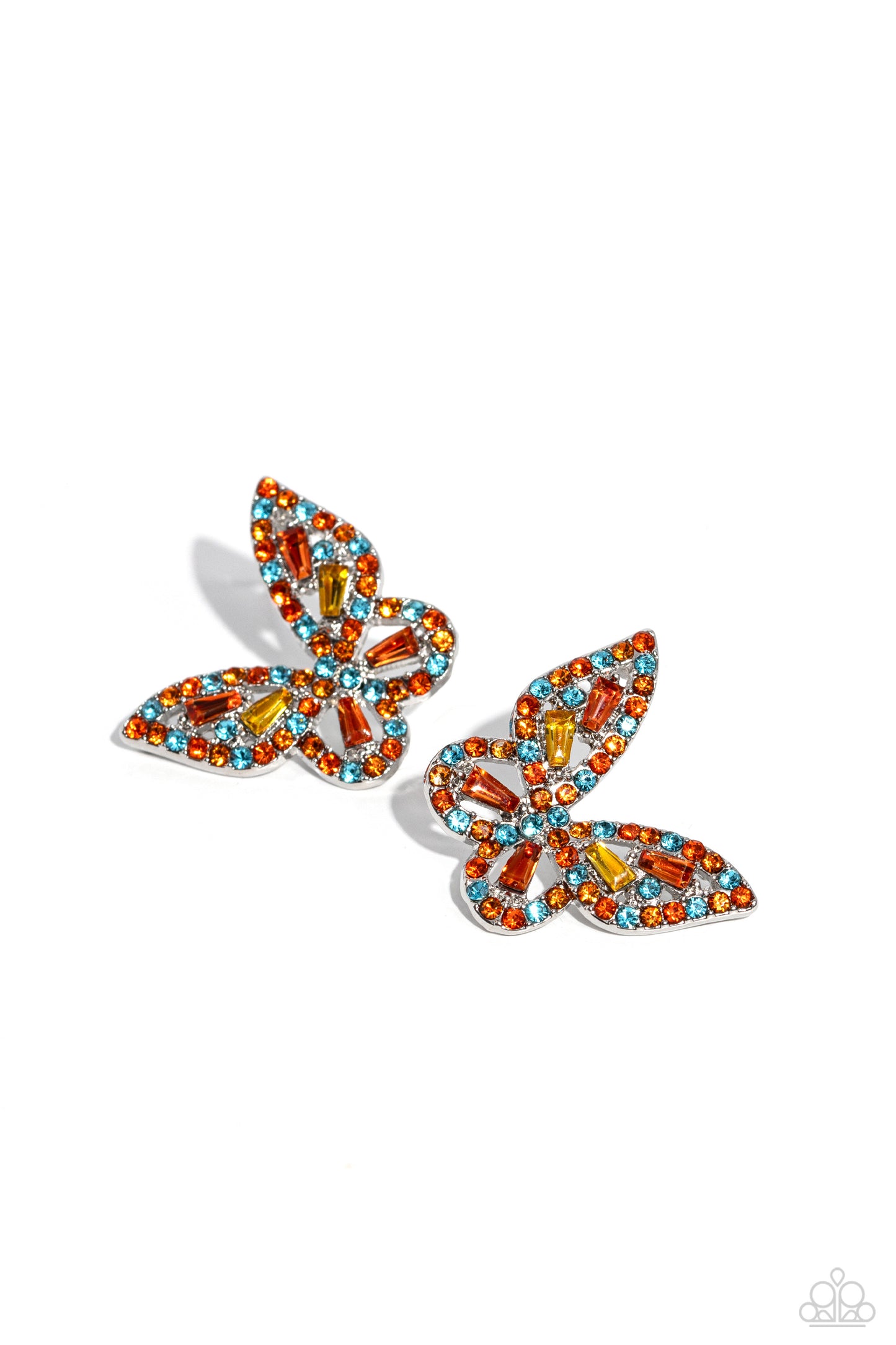 Tilted Takeoff - Orange Paparazzi Earrings and Smitten Shimmer - Gold Ring