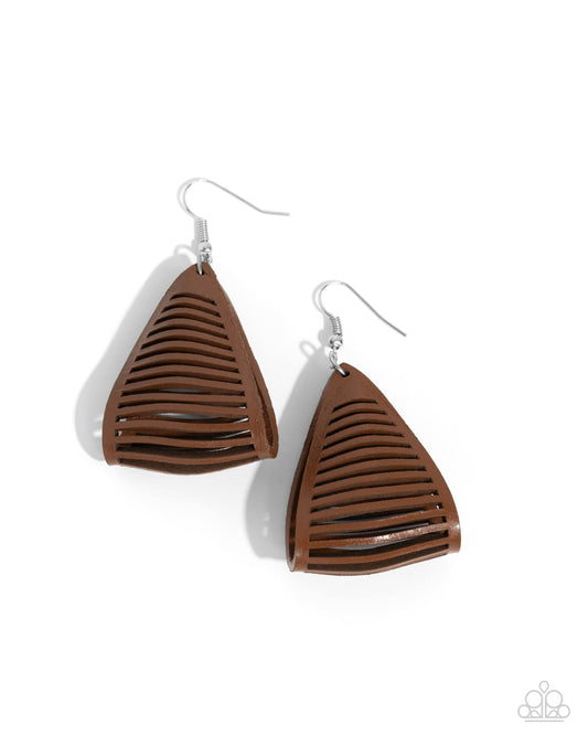 In and OUTBACK - Brown - Paparazzi Earrings