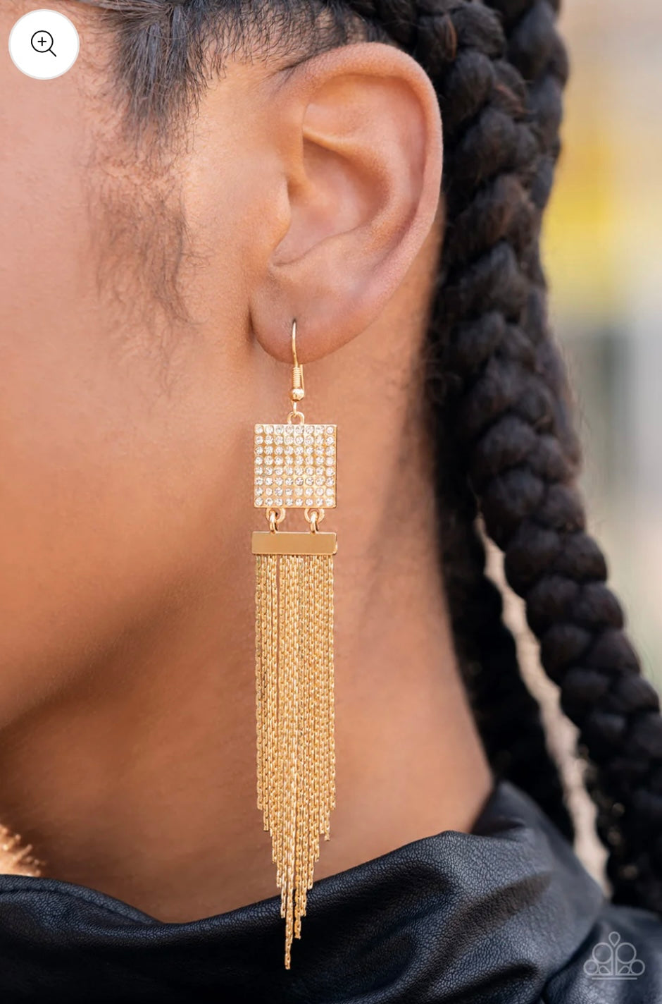 Dramatically Deco - Gold - Paparazzi Earrings