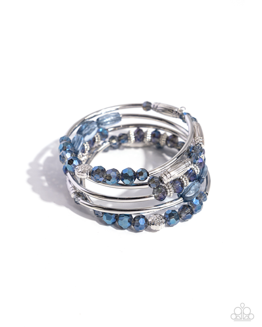 Sassy Stack - Blue Paparazzi Bracelet