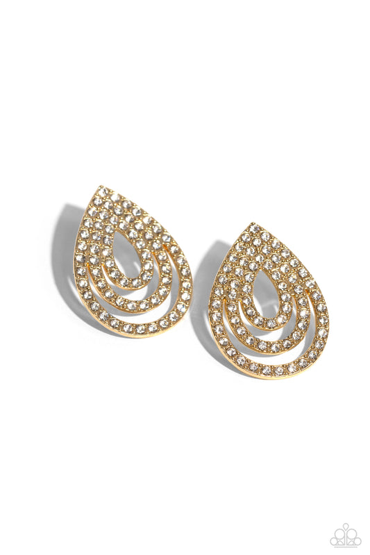 Red Carpet Reverie - Gold - Paparazzi Earrings