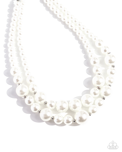 The More The Modest - White - Paparazzi Necklace