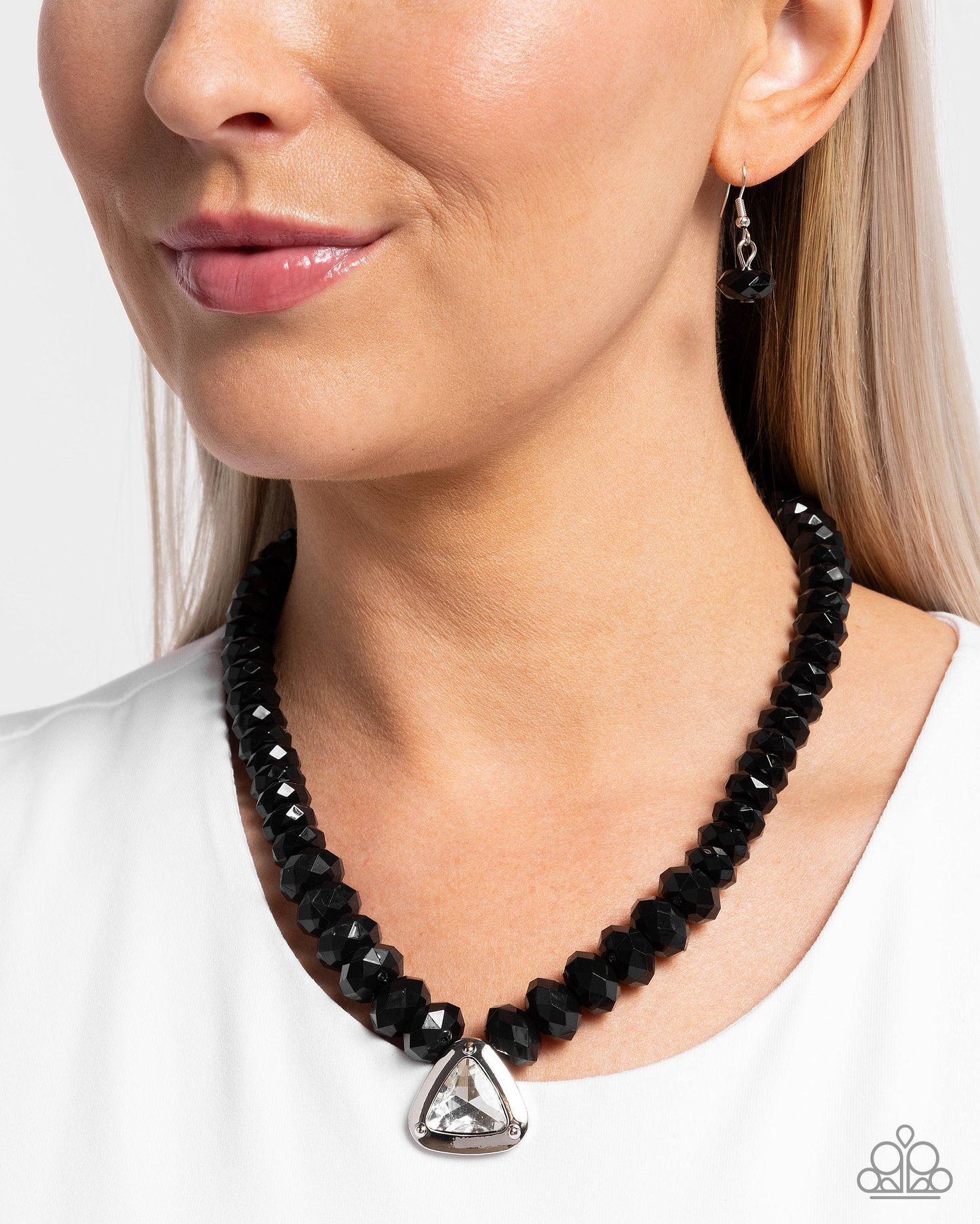 Trailblazing Triangle - Black - Paparazzi Necklace